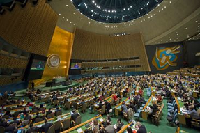 General Assembly Hall at the United Nations Headquarters in New York